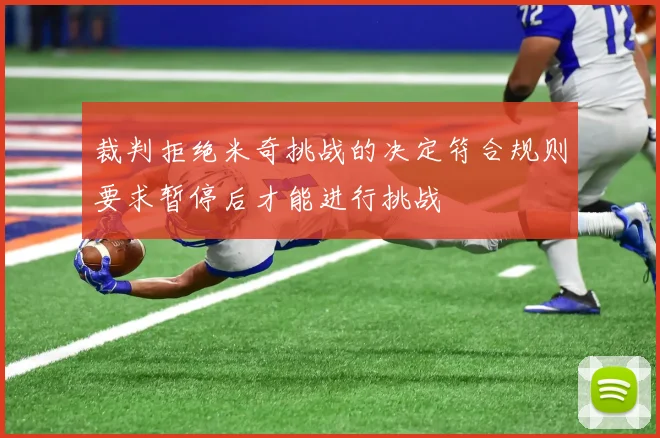 裁判拒绝米奇挑战的决定符合规则要求暂停后才能进行挑战